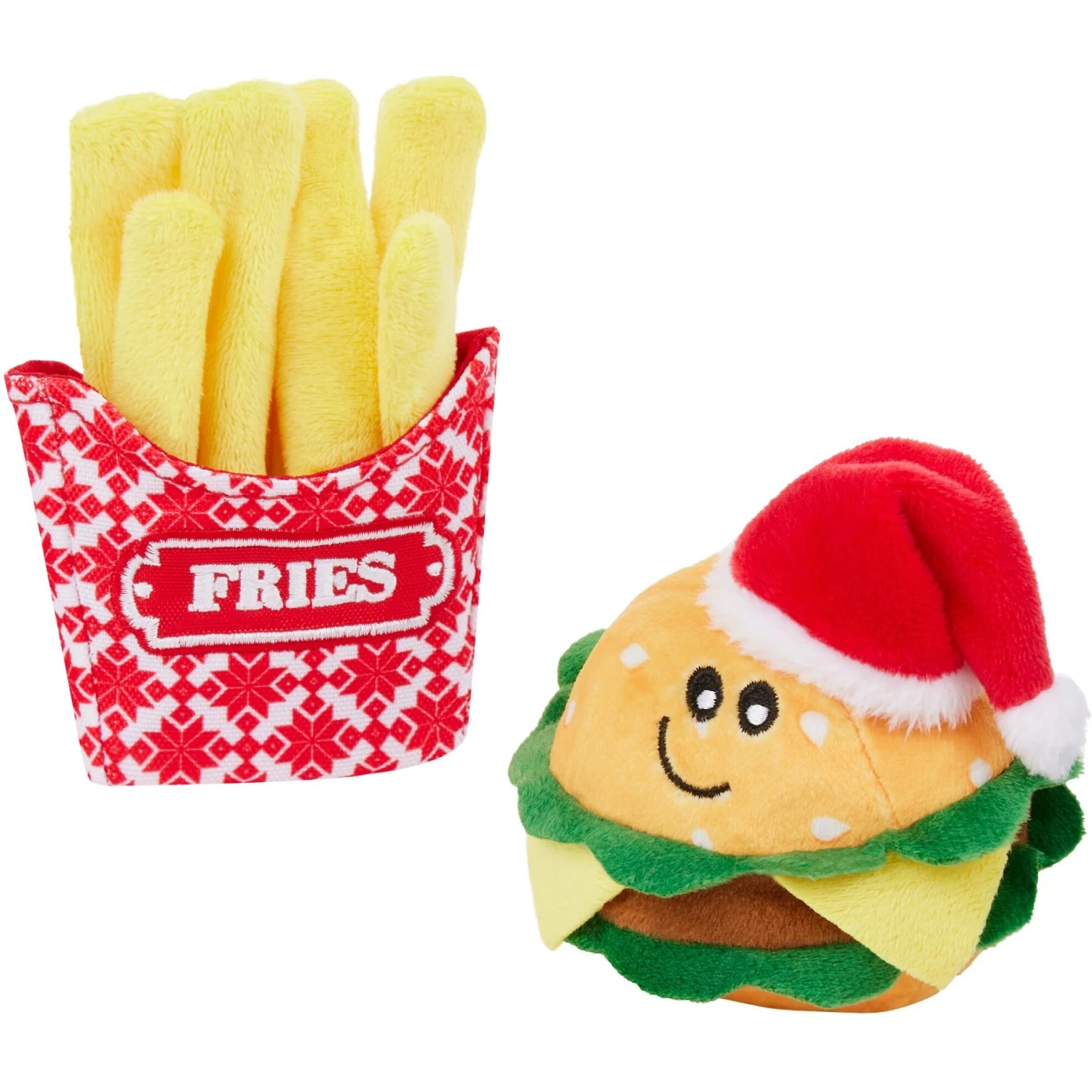 Frisco Holiday Burger & Fries Plush Cat Toy With Catnip, 2 Count 3 Frisco Holiday Burger & Fries Plush Cat Toy With Catnip, 2 Count
