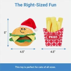 Frisco Holiday Burger & Fries Plush Cat Toy With Catnip, 2 Count 6 Frisco Holiday Burger & Fries Plush Cat Toy With Catnip, 2 Count -Pet Supplies Discount Store 287901 PT1. AC SS1800 V1637788289