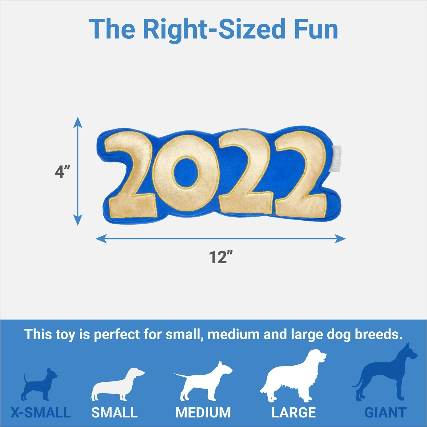 Frisco New Year's Eve 2022 Plush Squeaky Dog Toy 4 Frisco New Year's Eve 2022 Plush Squeaky Dog Toy - Image 2