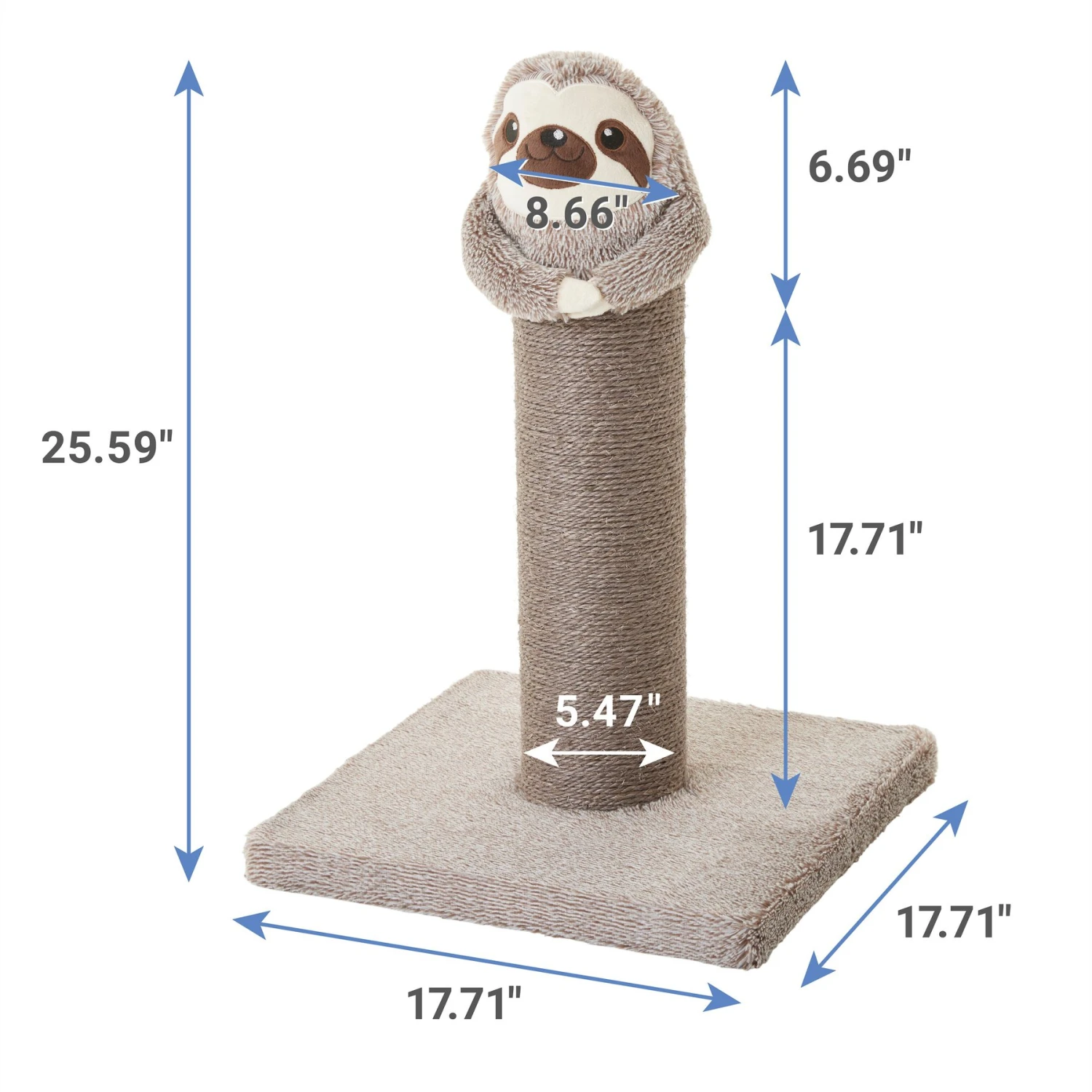 Frisco Animal Series Cat Scratching Post, Sloth 4 Frisco Animal Series Cat Scratching Post, Sloth - Image 2