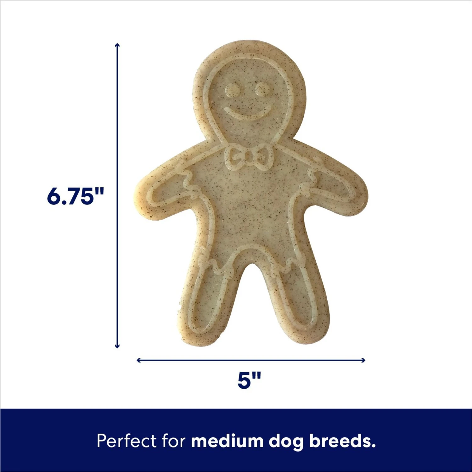 Frisco Nylon Gingerbread Dog Chew Toy, Beef Flavor, Medium 4 Frisco Nylon Gingerbread Dog Chew Toy, Beef Flavor, Medium - Image 2