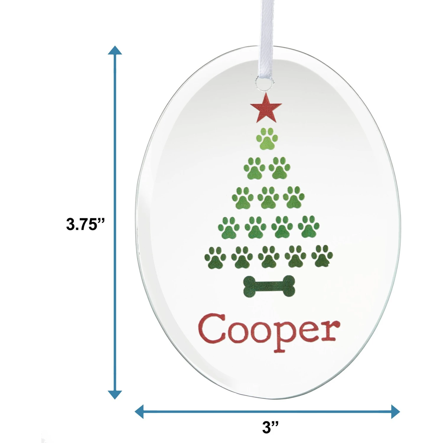 Frisco Christmas Tree Glass Personalized Ornament 4 Frisco Christmas Tree Glass Personalized Ornament - Image 2