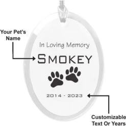 Frisco "In Loving Memory" Paw Glass Personalized Ornament -Pet Supplies Discount Store 295081 PT4. AC SS1800 V1697131879