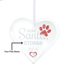 Frisco "Dear Santa" Glass Personalized Ornament -Pet Supplies Discount Store 295089 PT4. AC SS1800 V1630332089