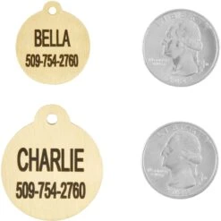 Frisco Brass Personalized Dog & Cat ID Tag, Round 10 Frisco Brass Personalized Dog & Cat ID Tag, Round -Pet Supplies Discount Store 296194 PT5. AC SS1800 V1628186525