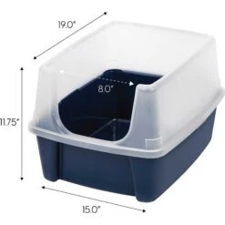 Frisco Plastic Litter Scooper With Caddy & IRIS USA Open Top Litter Box With Scatter Shield -Pet Supplies Discount Store 298166 PT5. AC SS1800 V1623196667