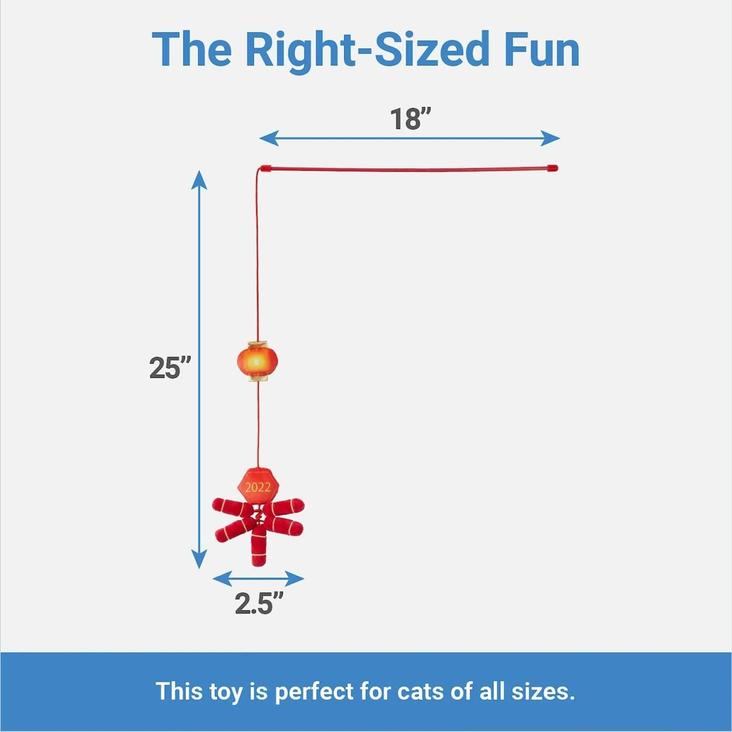 Frisco Lunar New Year Firecracker & Lantern Teaser Cat Toy With Catnip 4 Frisco Lunar New Year Firecracker & Lantern Teaser Cat Toy With Catnip - Image 2