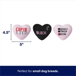 Frisco Valentine Anti-Valentine Hearts Plush Squeaky Dog Toy -Pet Supplies Discount Store 298917 PT1. AC SS1800 V1701365168