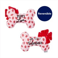 Frisco Valentine My First Valentine's Bone Reversible Plush Squeaky Dog Toy -Pet Supplies Discount Store 298945 PT2. AC SS1800 V1703016817