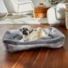 Frisco Herringbone Cuffed Cuddler Dog & Cat Bed -Pet Supplies Discount Store 299434 MAIN. AC SS1800 V1638288338
