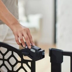 Frisco Metal Geometric Pattern Extra Wide Auto-close Dog Gate -Pet Supplies Discount Store 299512 PT4. AC SS1800 V1627306665