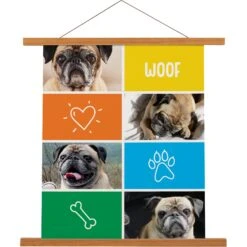 Frisco Personalized Woof Canvas Poster With Wood Hanger, 16" X 20"
