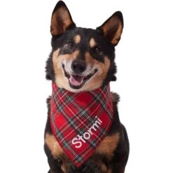 Frisco Tartan Plaid Embroidered Personalized Dog & Cat Bandana -Pet Supplies Discount Store 301157 PT6. AC SS1800 V1628536009