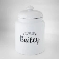 Frisco Ceramic "Treats For" Personalized Treat Jar, 13 Cup, 104oz -Pet Supplies Discount Store 301185 PT3. AC SS1800 V1630731988