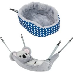 Frisco Herringbone Small Pet Plush Oval Cuddler & Frisco Hanging Koala Small Pet Bed
