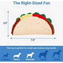 Frisco Pizza Slice Plush Squeaky Dog Toy & Frisco Taco Plush Squeaky Dog Toy -Pet Supplies Discount Store 302494 PT5. AC SS1800 V1623084457