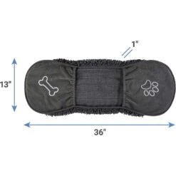 Frisco Microfiber Chenille Shammy Towel & Frisco Microfiber Chenille Paw Print Dog & Cat Mat, Dark Gray -Pet Supplies Discount Store 303468 PT2. AC SS1800 V1623059252