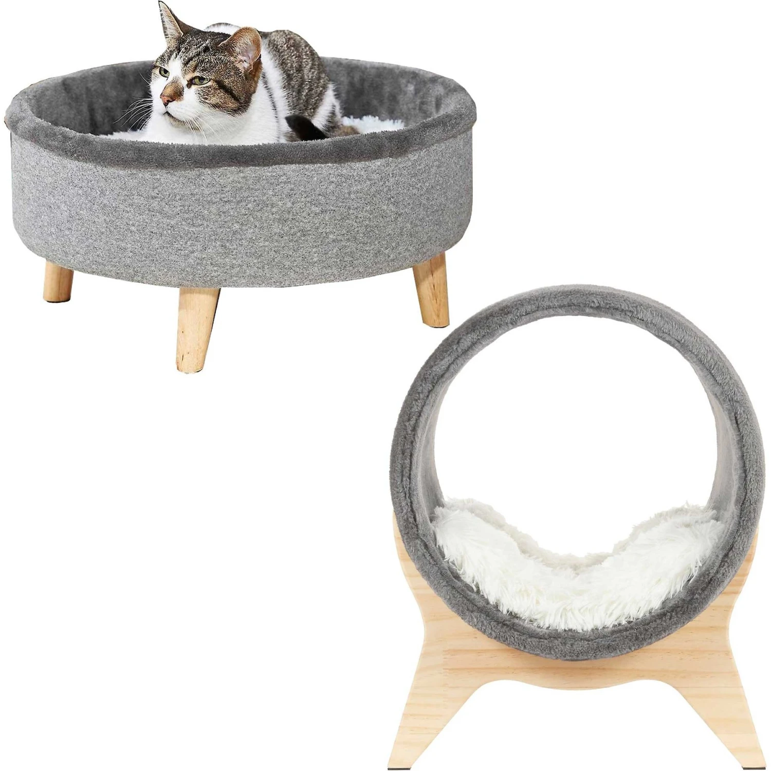 Frisco Modern Round Elevated Cat Bed & Frisco Modern Tunnel Elevated Cat Bed 3 Frisco Modern Round Elevated Cat Bed & Frisco Modern Tunnel Elevated Cat Bed