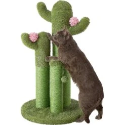 Frisco Self Warming Bolster Round Kitten Bed & Frisco Cactus Cat Scratching Post -Pet Supplies Discount Store 303576 PT4. AC SS1800 V1623039147