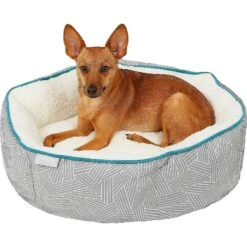 Frisco Sherpa Dog & Cat Blanket & Frisco Sherpa Hexagon Bolster Cat & Dog Bed -Pet Supplies Discount Store 303598 PT4. AC SS1800 V1623089541