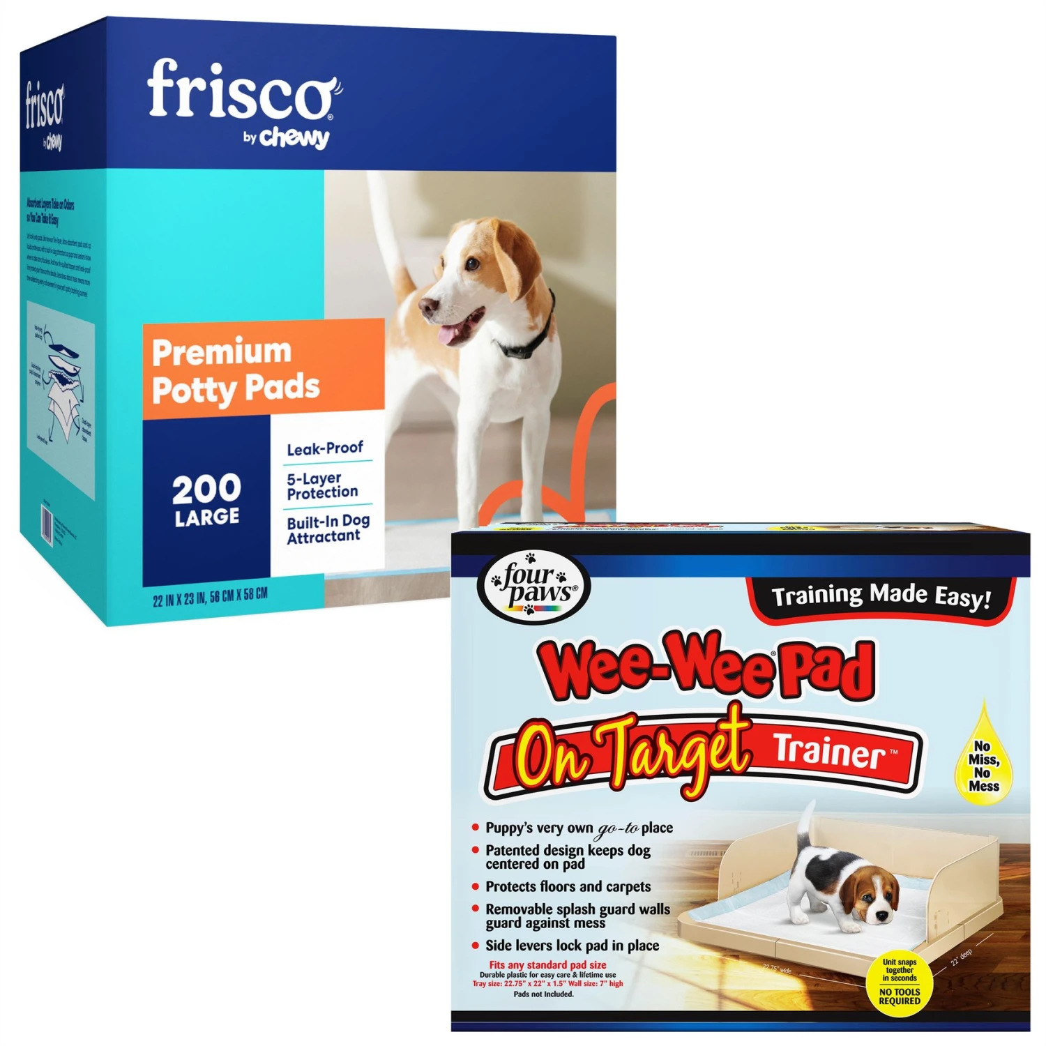 Wee-Wee Pad On Target Trainer & Frisco Premium Dog Training & Potty Pads 3 Wee-Wee Pad On Target Trainer & Frisco Premium Dog Training & Potty Pads