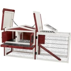 Frisco Wooden Outdoor Rabbit Hutch -Pet Supplies Discount Store 304043 PT2. AC SS1800 V1639595824