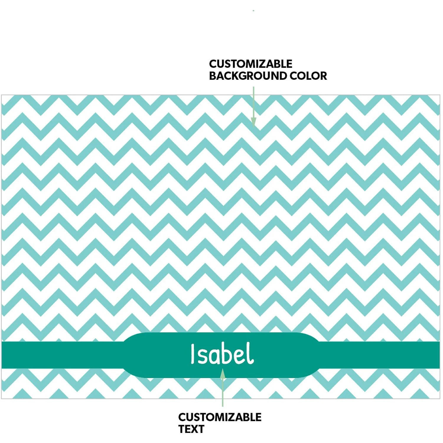 Frisco Personalized Chevron Dog & Cat Placemat 4 Frisco Personalized Chevron Dog & Cat Placemat - Image 2