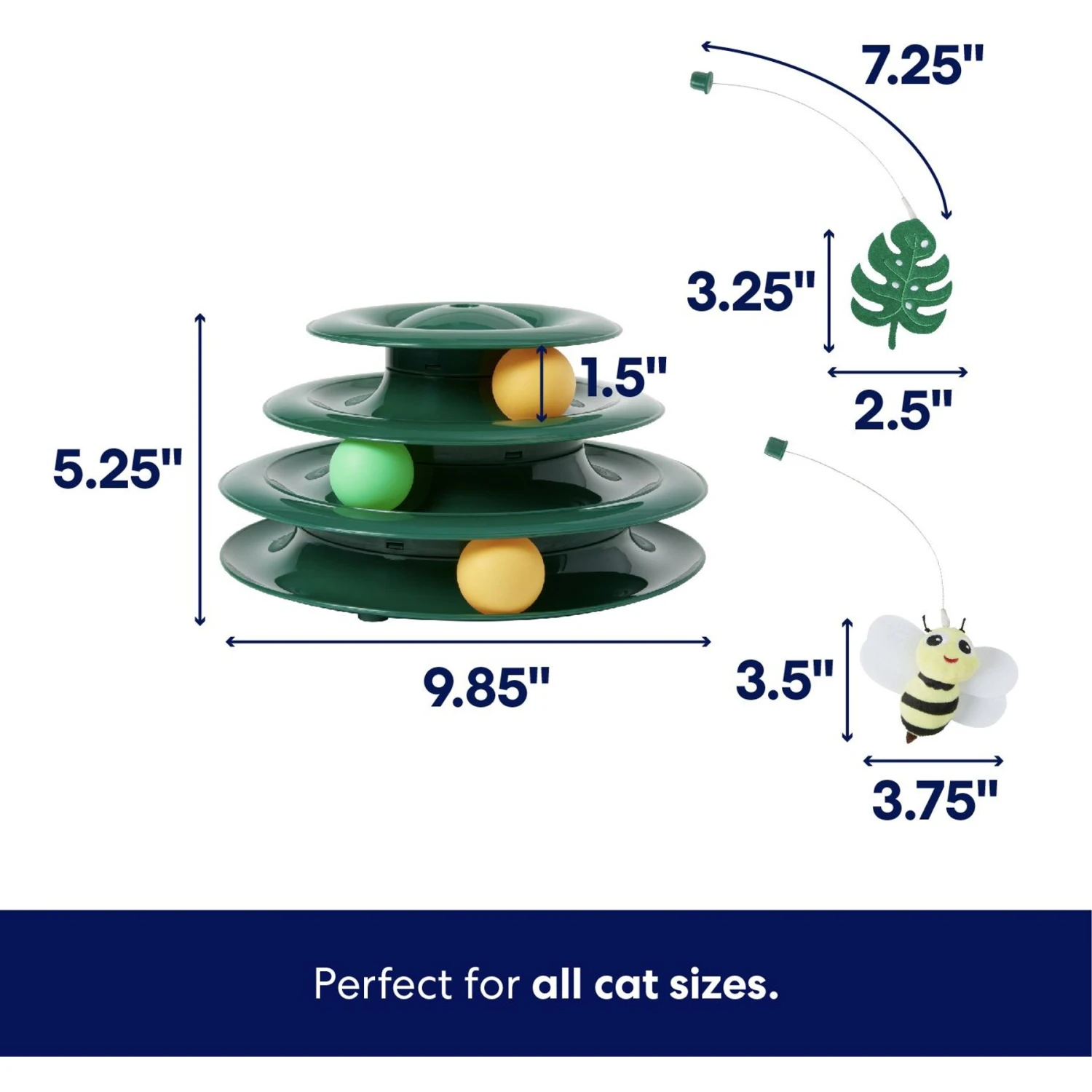 Frisco Bee & Leaf Cat Tracks Cat Toy With Catnip 4 Frisco Bee & Leaf Cat Tracks Cat Toy With Catnip - Image 2