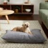Frisco Personalized Knife Edge Bed, Dark Grey Linen, Large -Pet Supplies Discount Store 311762 MAIN. AC SS1800 V1633102606