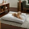 Frisco Personalized Silver Bolstered Bed With Silver Check Bolster -Pet Supplies Discount Store 311770 MAIN. AC SS1800 V1633102660