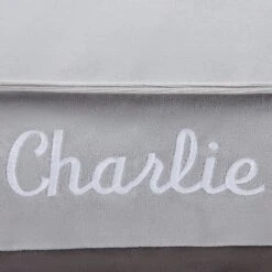 Frisco Personalized Silver Bolstered Bed With Silver Check Bolster -Pet Supplies Discount Store 311770 PT3. AC SS1800 V1630593995