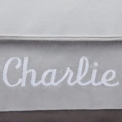 Frisco Personalized Silver Bolstered Bed With Silver Check Bolster, X-Large -Pet Supplies Discount Store 311772 PT3. AC SS1800 V1630594010