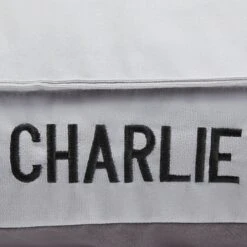 Frisco Personalized Silver Bolstered Bed With Silver Check Bolster, X-Large -Pet Supplies Discount Store 311772 PT4. AC SS1800 V1630594012