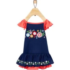 Frisco Embroidered Floral Dog & Cat Dress -Pet Supplies Discount Store 312128 PT3. AC SS1800 V1644423417