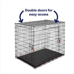 Frisco XX-Large Heavy Duty Enhanced Lock Double Door Wire Dog Crate, Fold & Carry Wire Dog Crate & Mat Kit, 54" -Pet Supplies Discount Store 318116 PT3. AC SS1800 V1634154738