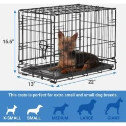 Frisco Eyelash Orthopedic Dog Crate Mat & Frisco Fold & Carry Single Door Collapsible Wire Dog Crate -Pet Supplies Discount Store 319010 PT6. AC SS1800 V1631628701