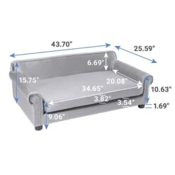 Frisco Sofa Pet Bed With Removable Cover & Frisco Eyelash Cat & Dog Blanket -Pet Supplies Discount Store 319504 PT2. AC SS1800 V1630626372