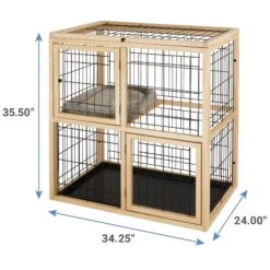 Frisco Collapsible Wood & Wire Cat Cage Playpen, 2 Level 9 Frisco Collapsible Wood & Wire Cat Cage Playpen, 2 Level -Pet Supplies Discount Store 323214 PT1. AC SS1800 V1645736521