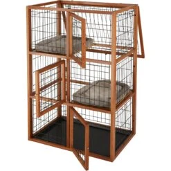 Frisco Collapsible Wood & Wire Cat Cage Playpen, 3 Level 10 Frisco Collapsible Wood & Wire Cat Cage Playpen, 3 Level -Pet Supplies Discount Store 323215 PT3. AC SS1800 V1645497221