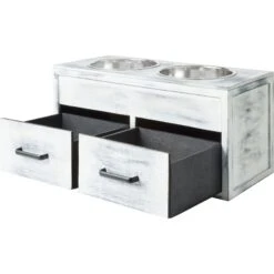 Frisco Premium Wood Elevated Large Breed Dog Bowl With Storage Station, 10 Cup -Pet Supplies Discount Store 331505 PT5. AC SS1800 V1657656894