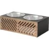 Frisco Premium Wood Elevated Stainless Steel Double Diner Dog & Cat Bowl, Black, 3 Cup 2 Frisco Premium Wood Elevated Stainless Steel Double Diner Dog & Cat Bowl, Black, 3 Cup -Pet Supplies Discount Store 331509 MAIN. AC SS1800 V1657656894