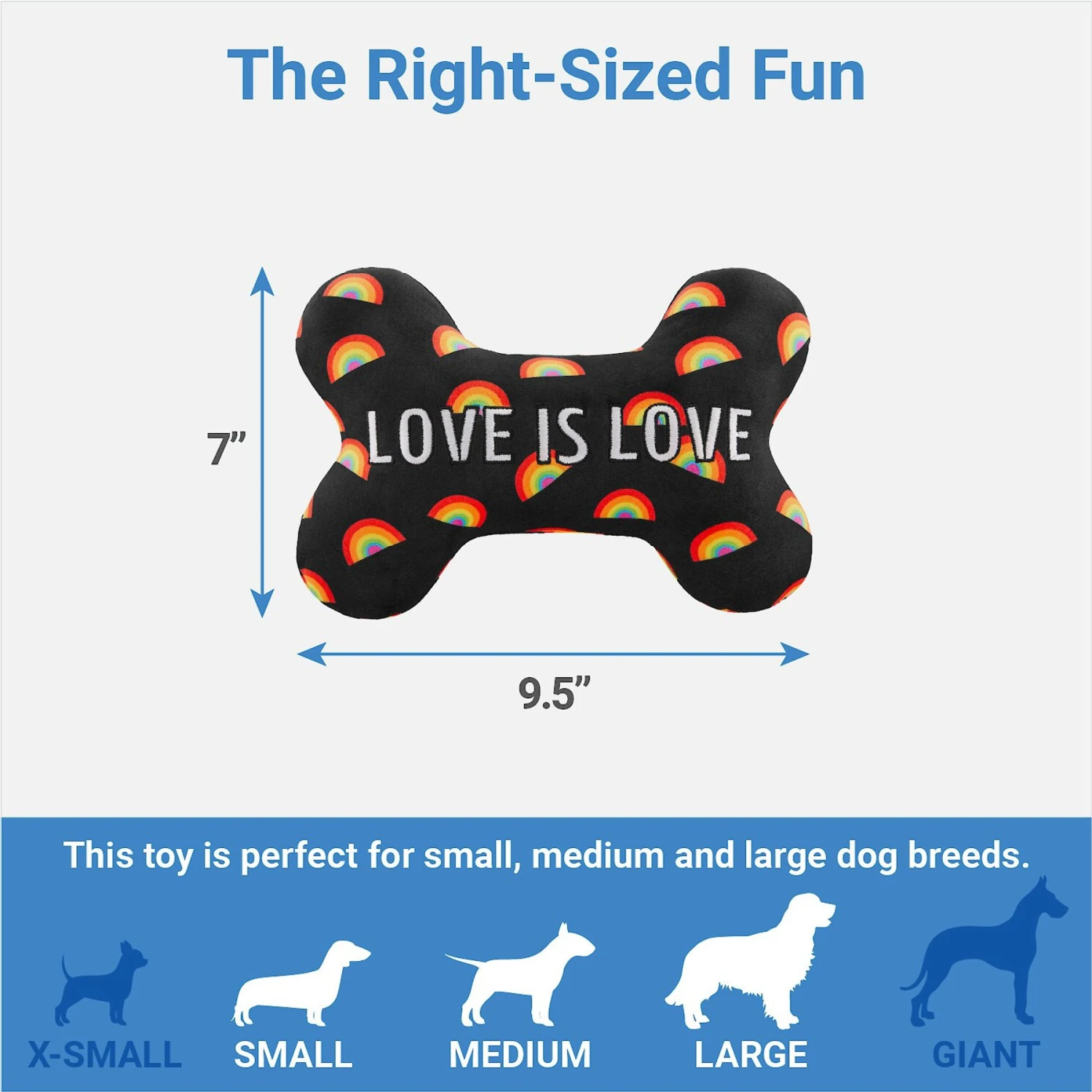 Frisco Pride Proud Pup Bone Plush Squeaky Dog Toy 4 Frisco Pride Proud Pup Bone Plush Squeaky Dog Toy - Image 2