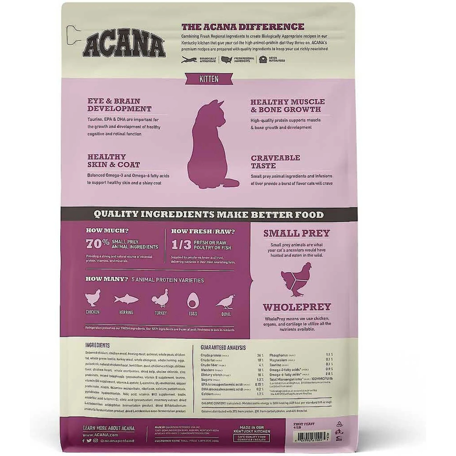 ACANA First Feast High-Protein Kitten Dry Cat Food, 4-lb Bag & Frisco Multi-Cat Unscented Clumping Clay Cat Litter 5 ACANA First Feast High-Protein Kitten Dry Cat Food, 4-lb Bag & Frisco Multi-Cat Unscented Clumping Clay Cat Litter - Image 3