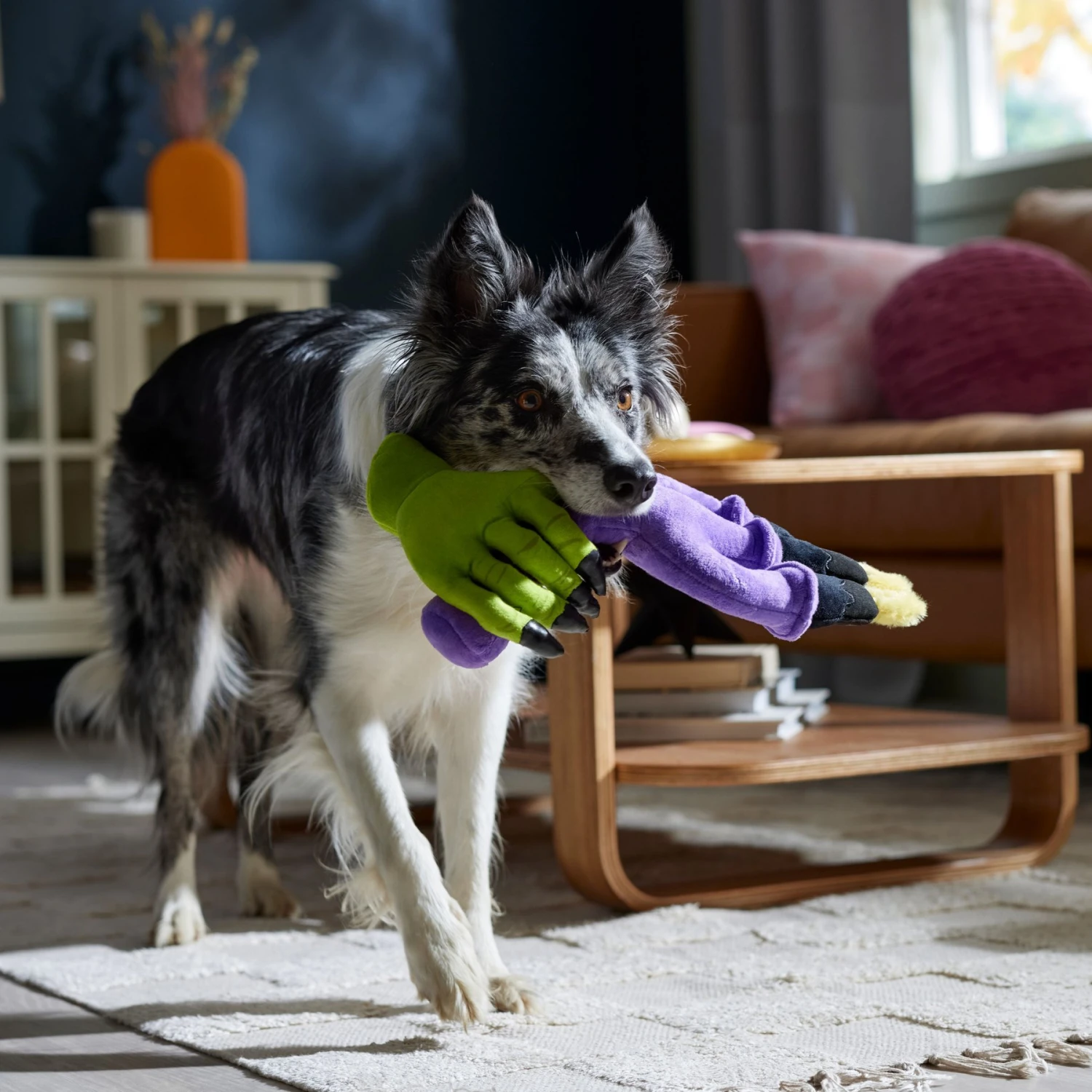 Frisco Halloween Candelabra Plush Squeaky Dog Toy 5 Frisco Halloween Candelabra Plush Squeaky Dog Toy - Image 3