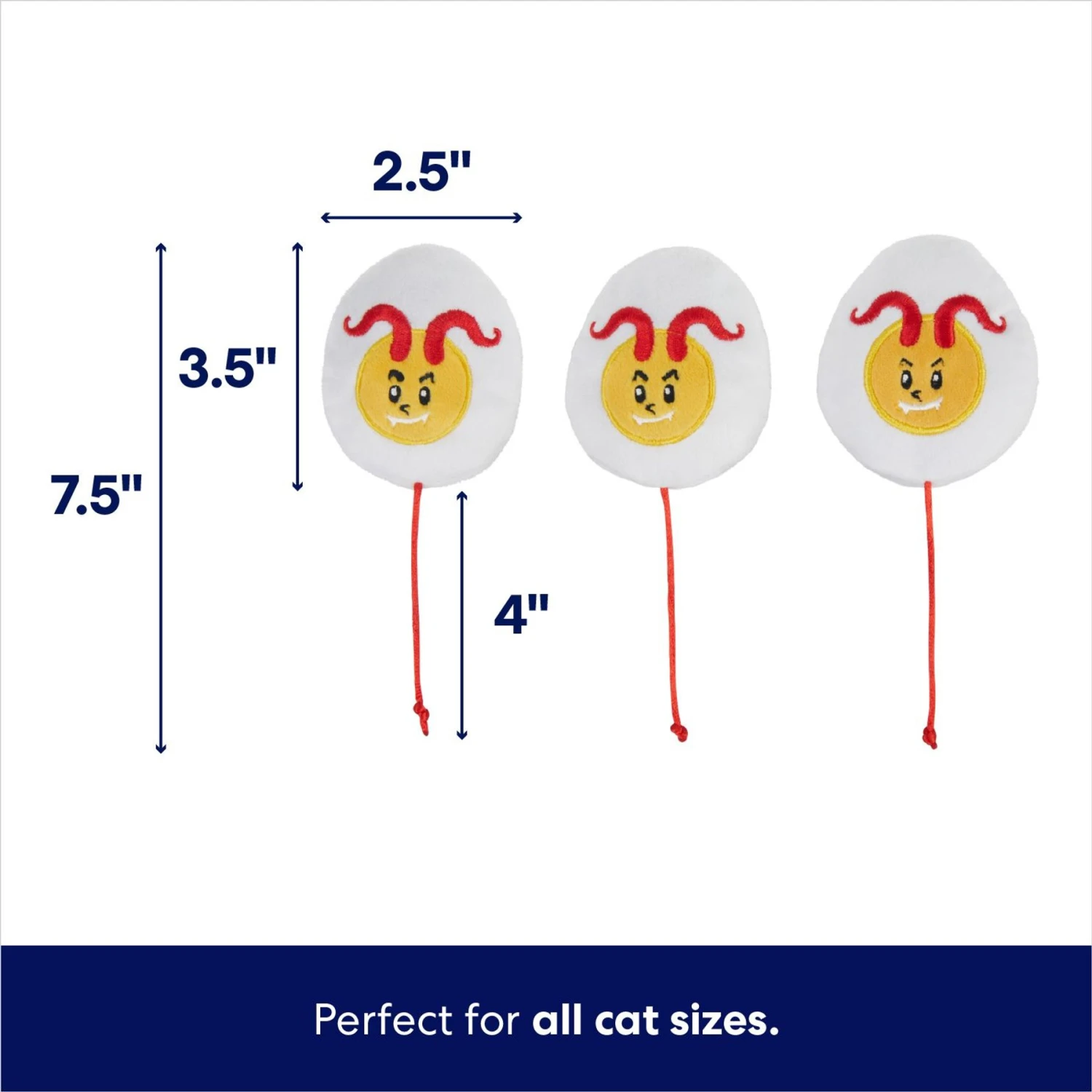 Frisco Halloween Haunted Deviled Eggs Plush Cat Toy With Catnip 4 Frisco Halloween Haunted Deviled Eggs Plush Cat Toy With Catnip - Image 2