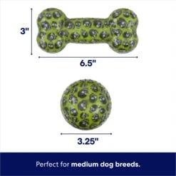 Frisco Halloween Glow In The Dark TPR Squeaky Bone & Ball Dog Toy -Pet Supplies Discount Store 344130 PT1. AC SS1800 V1689878848