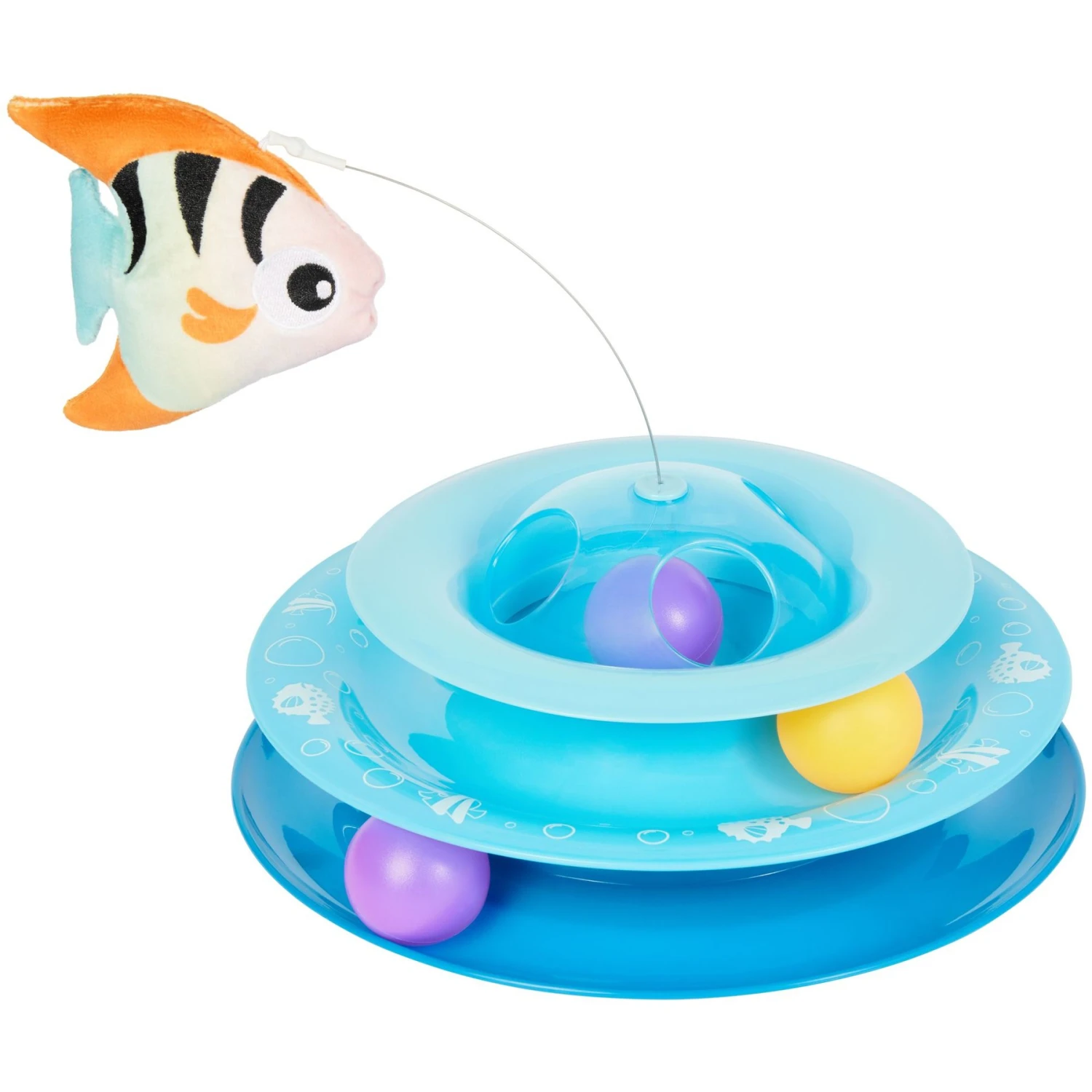 Frisco Fish In Ocean Wobble & Spin Cat Tracks Cat Toy With Catnip 3 Frisco Fish In Ocean Wobble & Spin Cat Tracks Cat Toy With Catnip