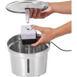 Frisco Stainless Steel Cactus & Leaf Dog & Cat Fountain -Pet Supplies Discount Store 355814 PT3. AC SS1800 V1665173922