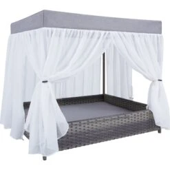 Frisco Outdoor Wicker Canopy Dog Bed -Pet Supplies Discount Store 356071 PT2. AC SS1800 V1651003892