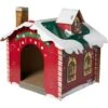 Frisco Holiday Santa's Workshop Cardboard Cat House -Pet Supplies Discount Store 360881 MAIN. AC SS1800 V1694813158